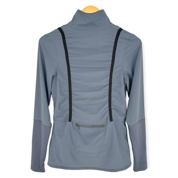 LIJA | Women's Small | Steel Blue Long Sleeve Ruched Athletic Golf Tennis Jacket - Picture 6 of 7